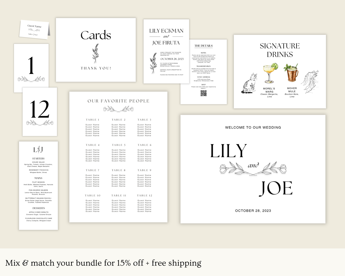 Fleur Noire Wedding Bundle