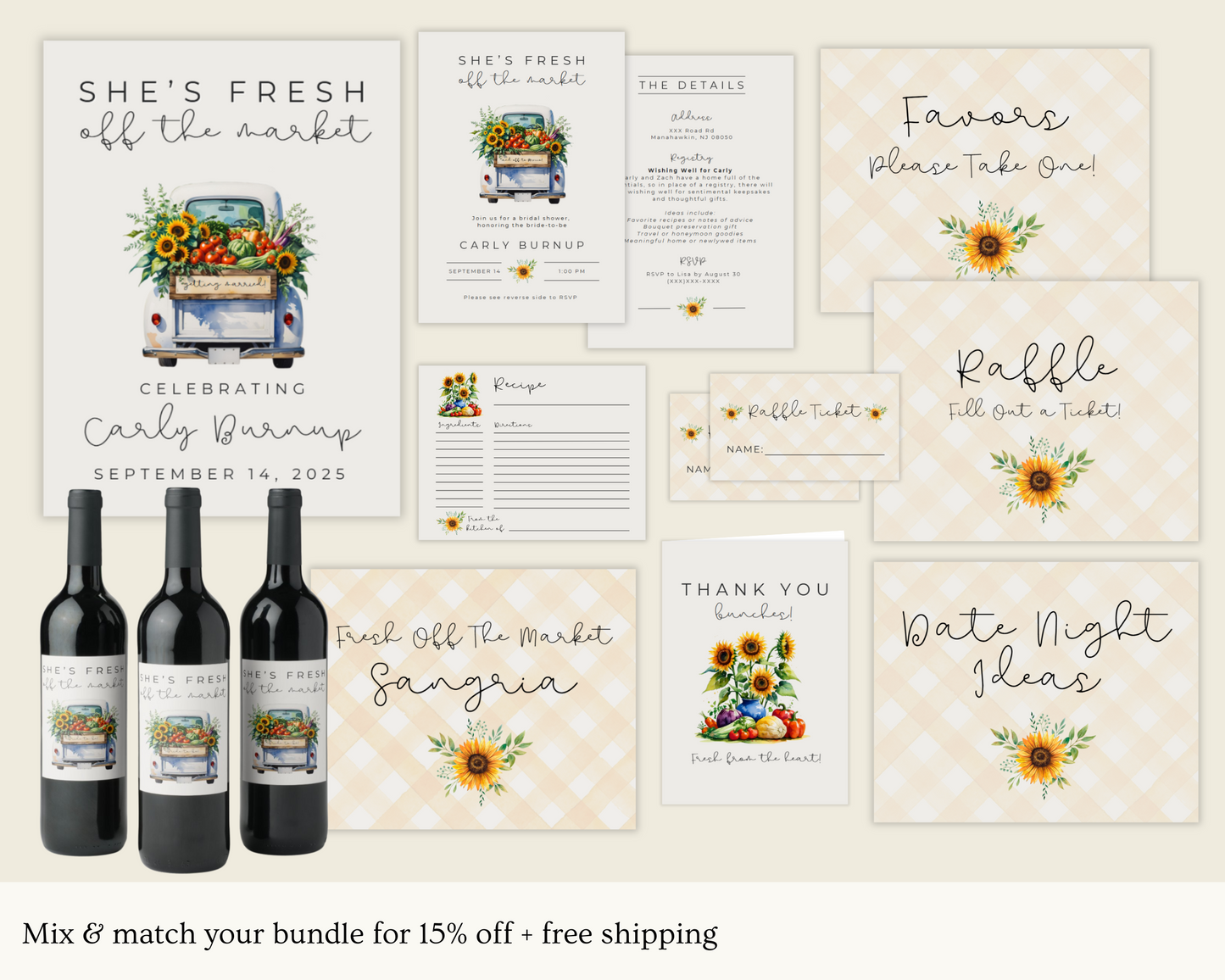 Fresh Off The Market Bridal Shower Bundle