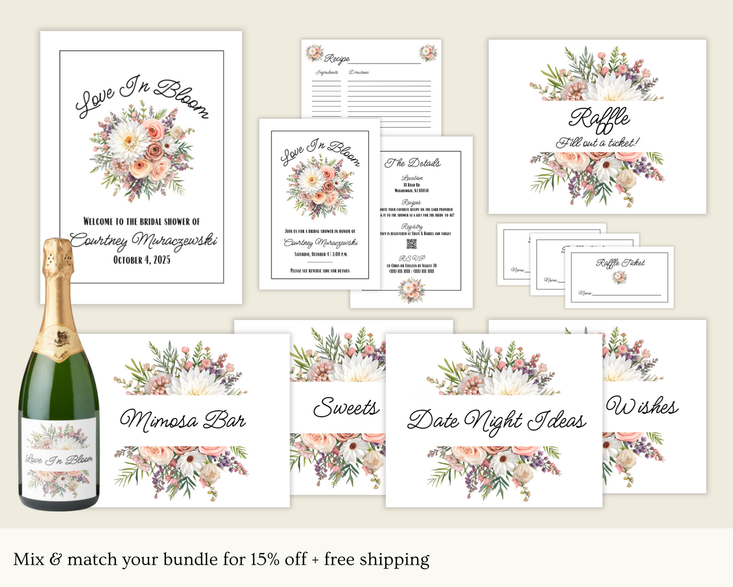 Love In Bloom Bridal Shower Bundle