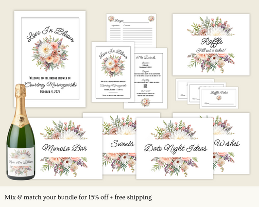 Love In Bloom Bridal Shower Bundle