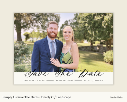 Simply Us Save The Dates - Dearly