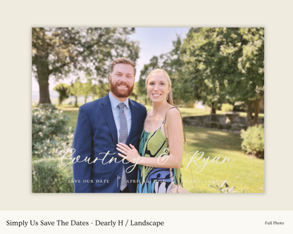 Simply Us Save The Dates - Dearly