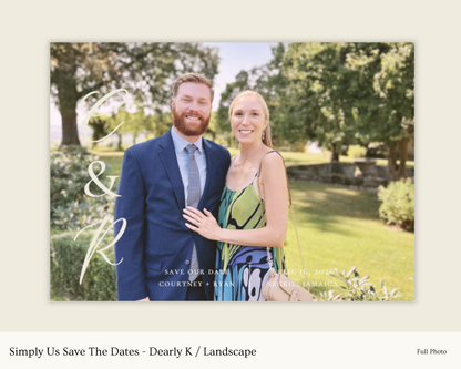 Simply Us Save The Dates - Dearly