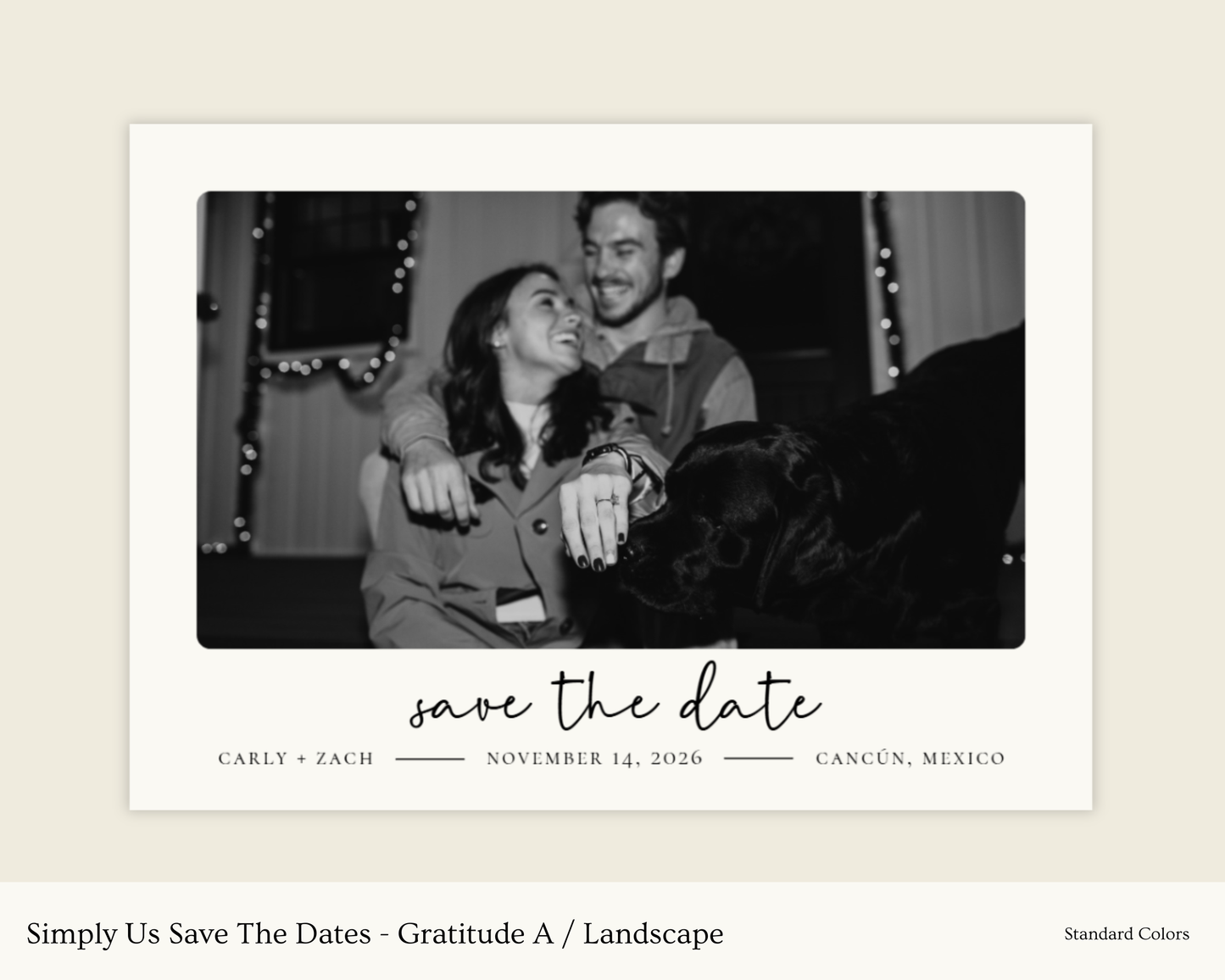 Simply Us Save The Dates - Gratitude