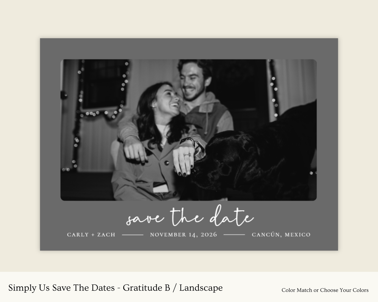 Simply Us Save The Dates - Gratitude
