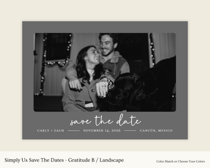 Simply Us Save The Dates - Gratitude