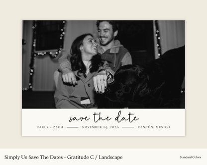 Simply Us Save The Dates - Gratitude