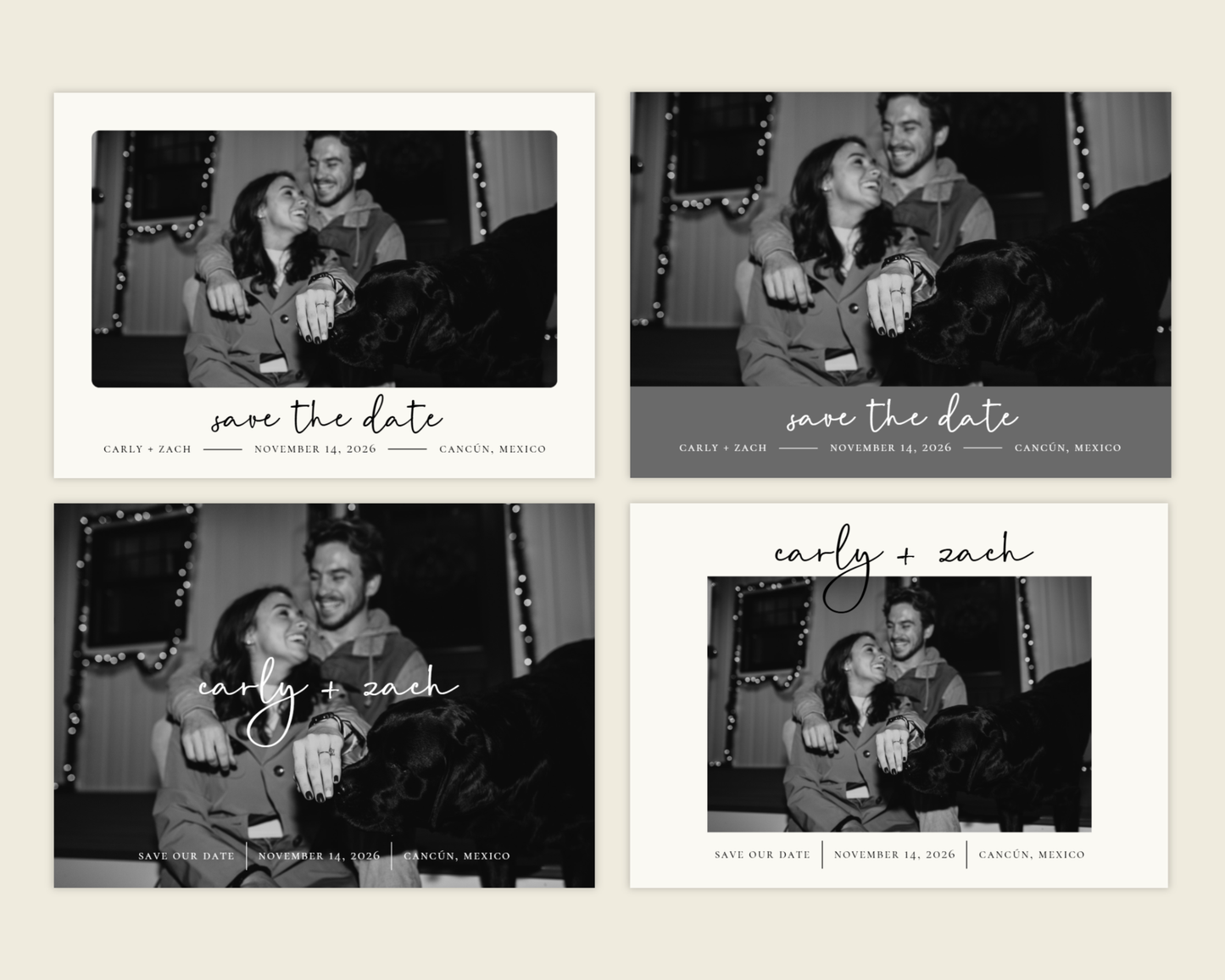 Simply Us Save The Dates - Gratitude
