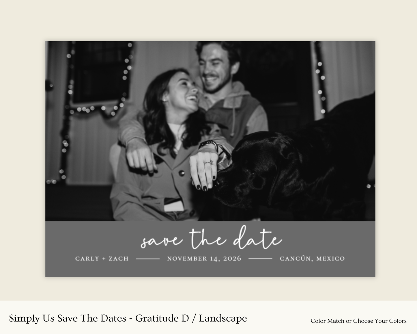 Simply Us Save The Dates - Gratitude