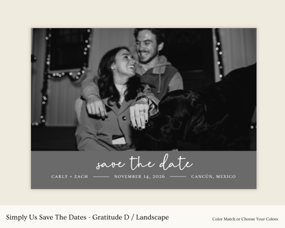 Simply Us Save The Dates - Gratitude