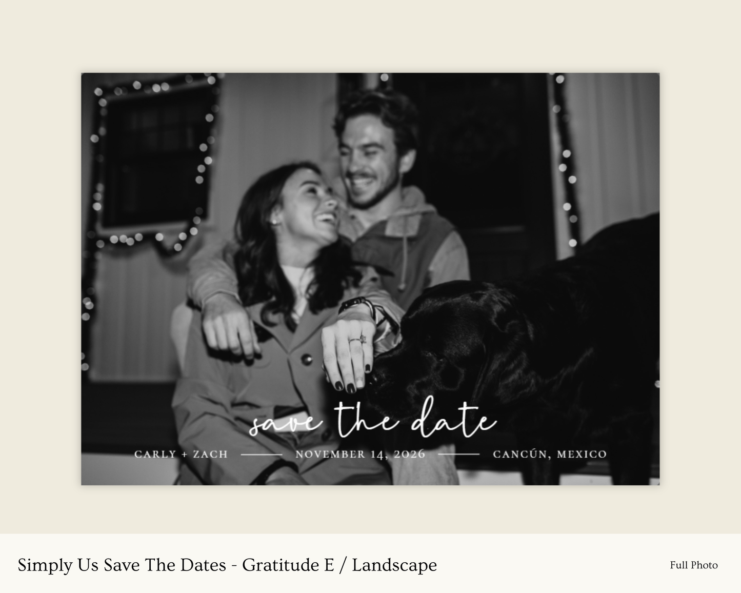 Simply Us Save The Dates - Gratitude