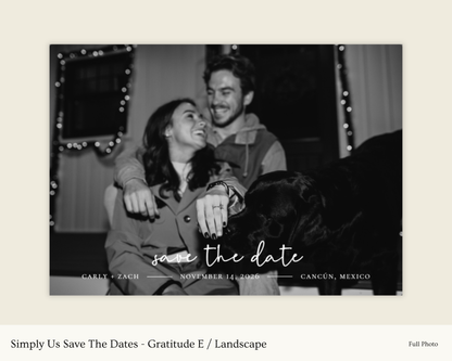 Simply Us Save The Dates - Gratitude