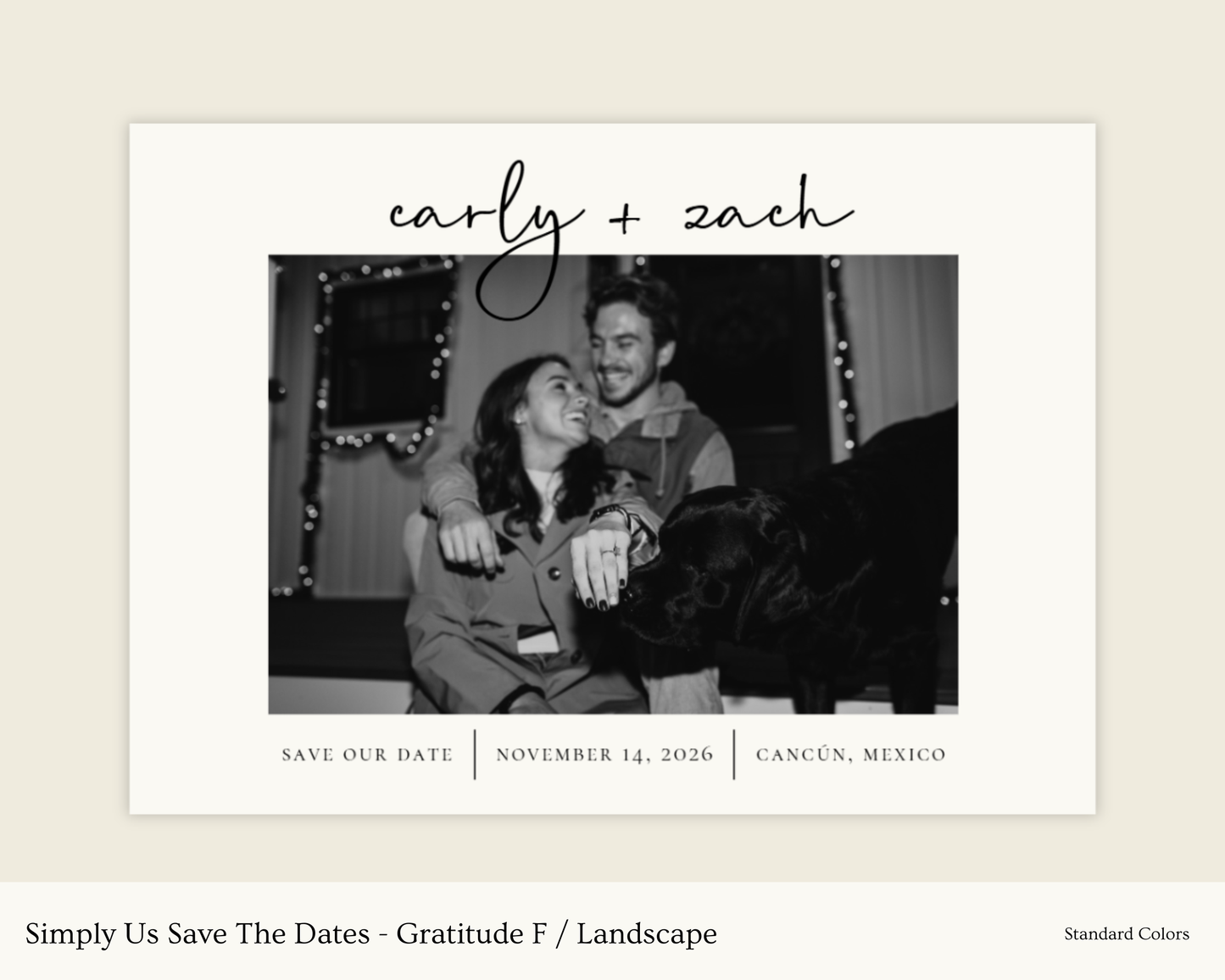 Simply Us Save The Dates - Gratitude