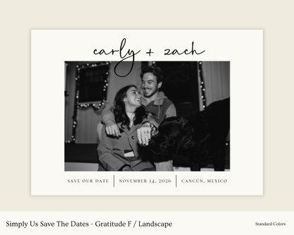 Simply Us Save The Dates - Gratitude