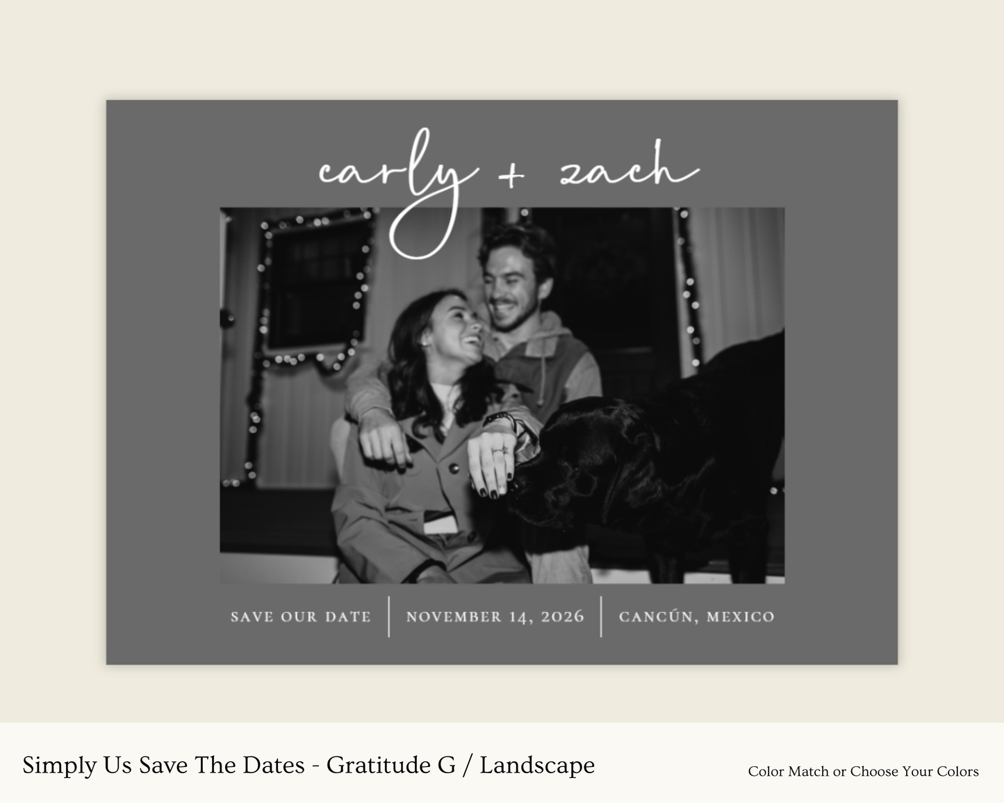 Simply Us Save The Dates - Gratitude