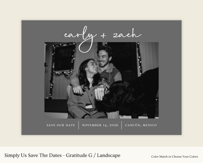 Simply Us Save The Dates - Gratitude