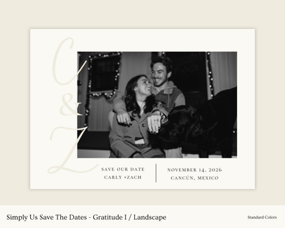 Simply Us Save The Dates - Gratitude