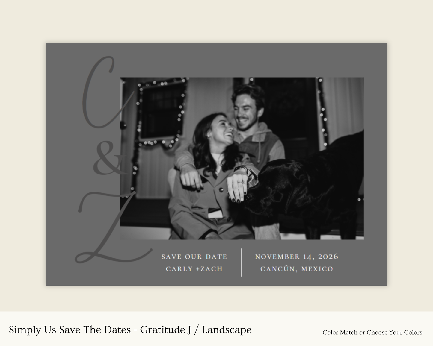 Simply Us Save The Dates - Gratitude