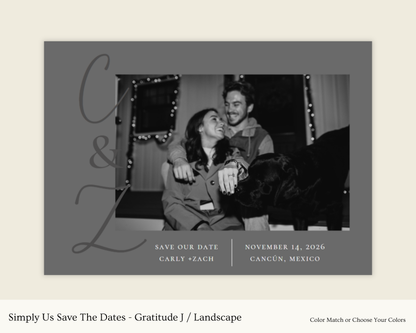 Simply Us Save The Dates - Gratitude